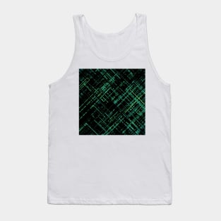 Criss-cross Pattern, Green Tank Top